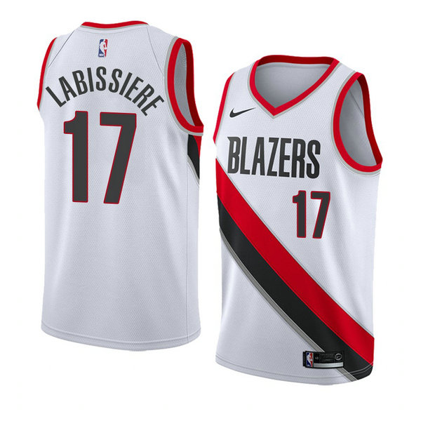 Camiseta baloncesto Skal Labissiere 17 Association 2018 Blanco Portland Trail Blazers Hombre