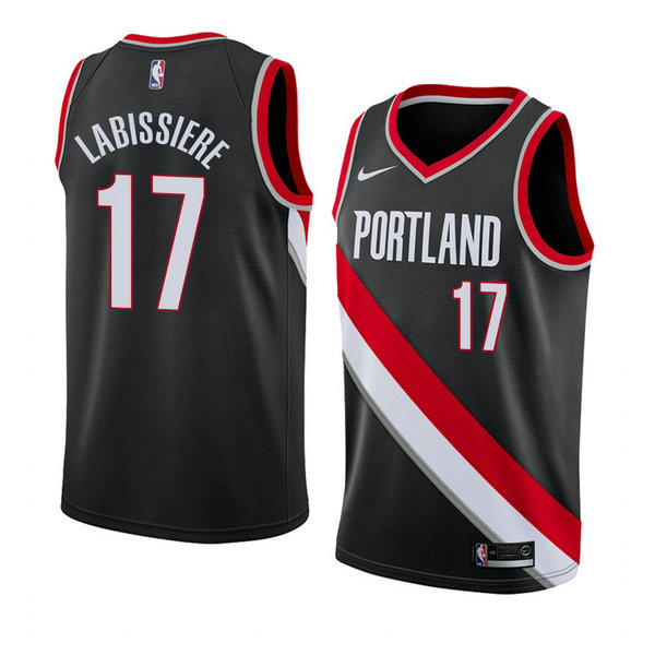 Camiseta baloncesto Skal Labissiere 17 Icon 2018 Negro Portland Trail Blazers Hombre