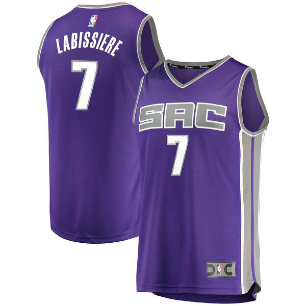 Camiseta baloncesto Skal Labissiere 7 Road Replica Player Púrpura Sacramento Kings Hombre