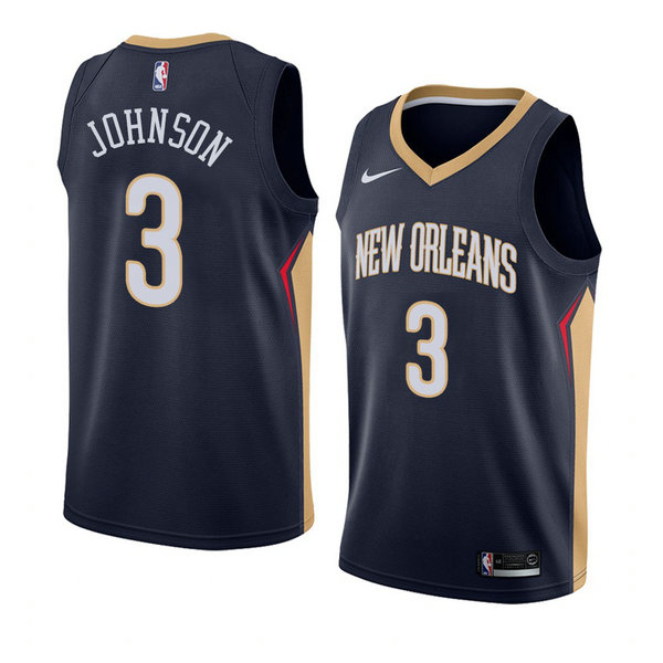 Camiseta baloncesto Stanley Johnson 3 Icon 2018 Azul New Orleans Pelicans Hombre