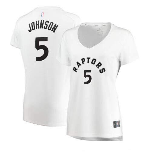 Camiseta baloncesto Stanley Johnson 5 association edition Blanco Toronto Raptors Mujer
