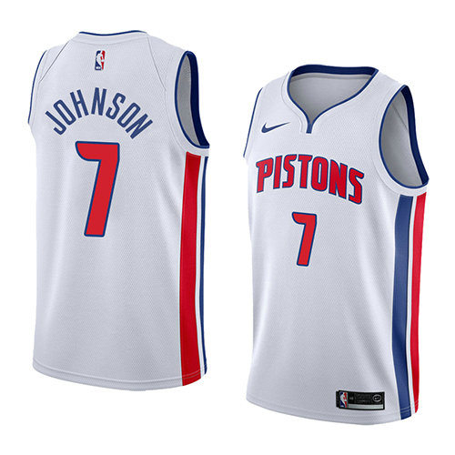 Camiseta baloncesto Stanley Johnson 7 Association 2018 Blanco Detroit Pistons Hombre