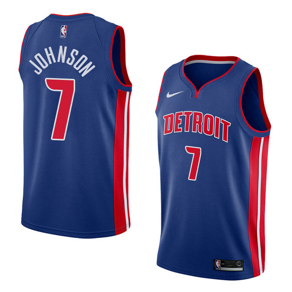 Camiseta baloncesto Stanley Johnson 7 Icon 2018 Azul Detroit Pistons Hombre