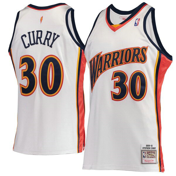 Camiseta baloncesto Stephen Curry 30 2009-2010 Blanco Golden State Warriors Hombre