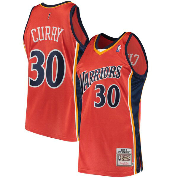 Camiseta baloncesto Stephen Curry 30 2009-2010 naranja Golden State Warriors Hombre
