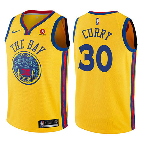 Camiseta baloncesto Stephen Curry 30 Ciudad Amarillo Golden State Warriors Nino