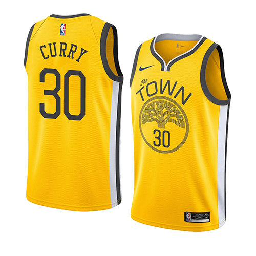 Camiseta baloncesto Stephen Curry 30 Earned 2018-19 Amarillo Golden State Warriors Hombre