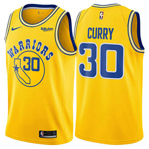 Camiseta baloncesto Stephen Curry 30 Hardwood Classic 2018 Amarillo Golden State Warriors Hombre