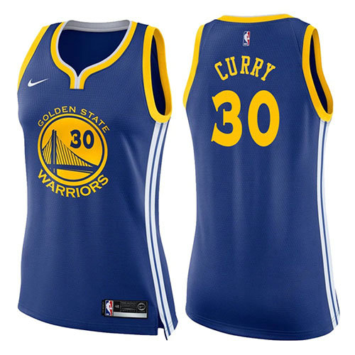 Camiseta baloncesto Stephen Curry 30 Icon 2017-18 Azul Golden State Warriors Mujer