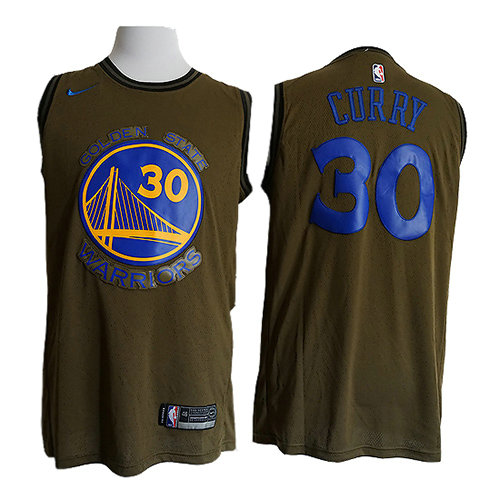 Camiseta baloncesto Stephen Curry 30 Nike Verde Golden State Warriors Hombre