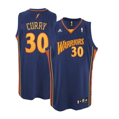 Camiseta baloncesto Stephen Curry 30 Retro Azul Golden State Warriors Hombre