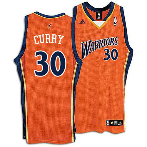 Camiseta baloncesto Stephen Curry 30 Retro Naranja Golden State Warriors Hombre