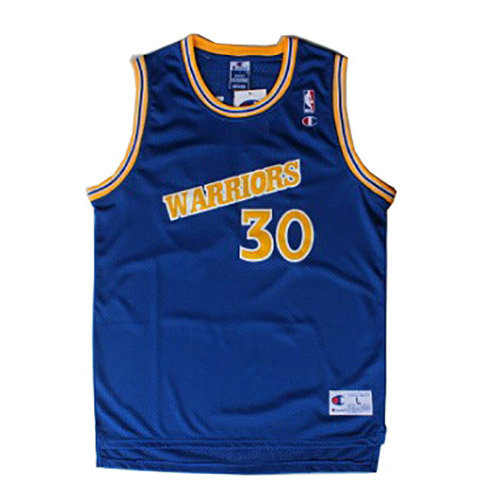 Camiseta baloncesto Stephen Curry 30 Retros Azul Golden State Warriors Hombre