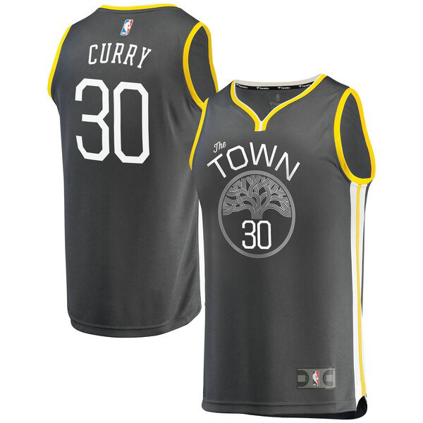 Camiseta baloncesto Stephen Curry 30 Statement Edition Negro Golden State Warriors Hombre