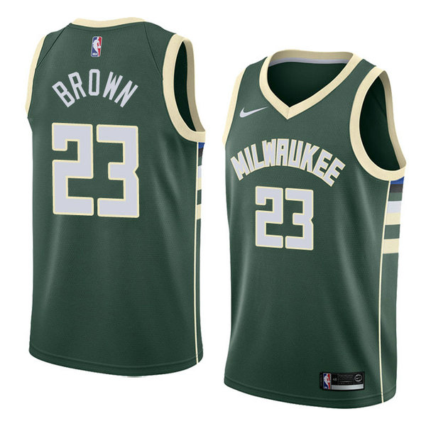 Camiseta baloncesto Sterling Marron 23 Icon 2018 Verde Milwaukee Bucks Hombre