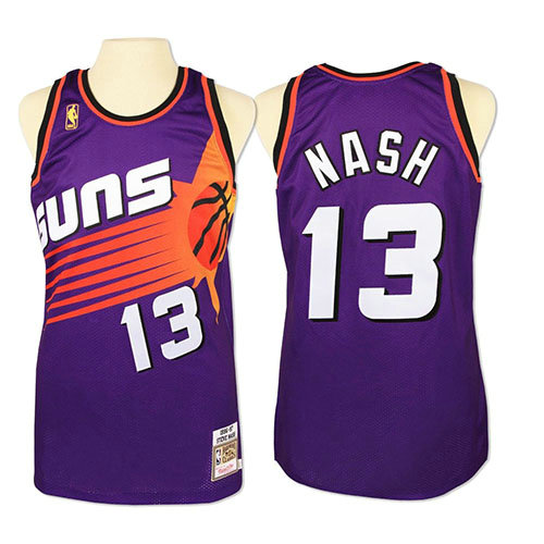 Camiseta baloncesto Steve Nash 13 Retro P鐓pura Phoenix Suns Hombre