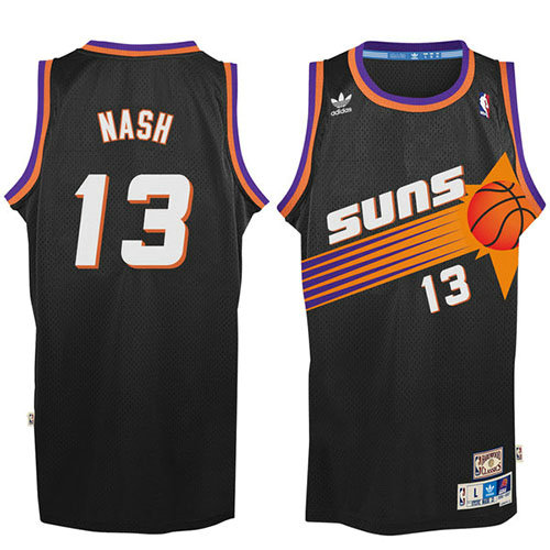 Camiseta baloncesto Steve Nash 13 Retros Negro Phoenix Suns Hombre