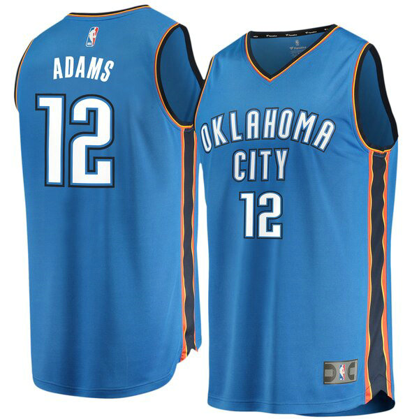 Camiseta baloncesto Steven Adams 12 Icon Edition Azul Oklahoma City Thunder Hombre