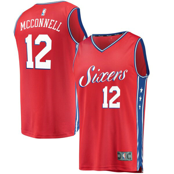 Camiseta baloncesto T.J. McConnell 12 Statement Edition Rojo Philadelphia 76ers Hombre