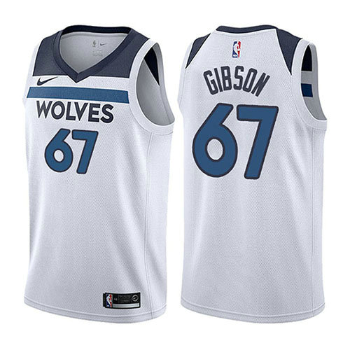 Camiseta baloncesto Taj Gibson 67 Association 2017-18 Blanco Minnesota Timberwolves Hombre