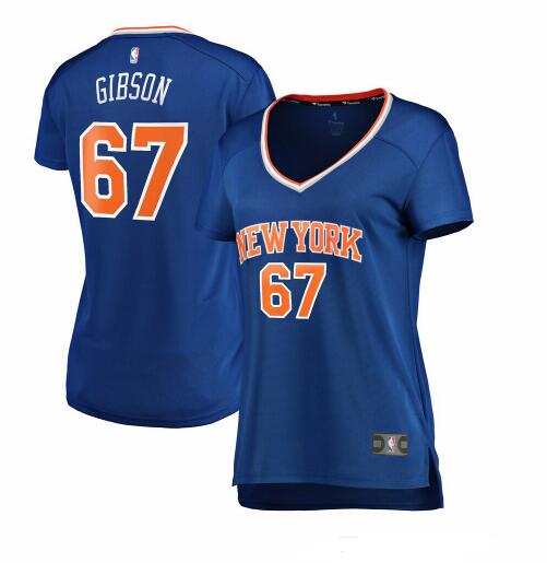 Camiseta baloncesto Taj Gibson 67 icon edition Azul New York Knicks Mujer