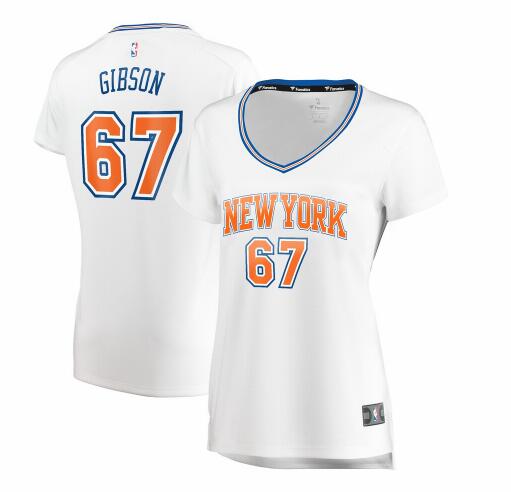 Camiseta baloncesto Taj Gibson 67 statement edition Blanco New York Knicks Mujer