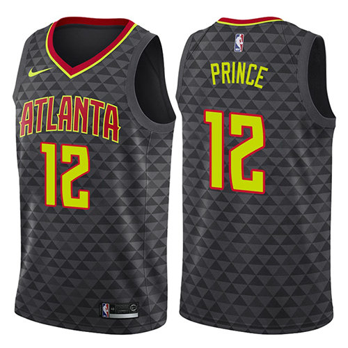 Camiseta baloncesto Taurean Prince 12 Icon 2018 Negro Atlanta Hawks Hombre