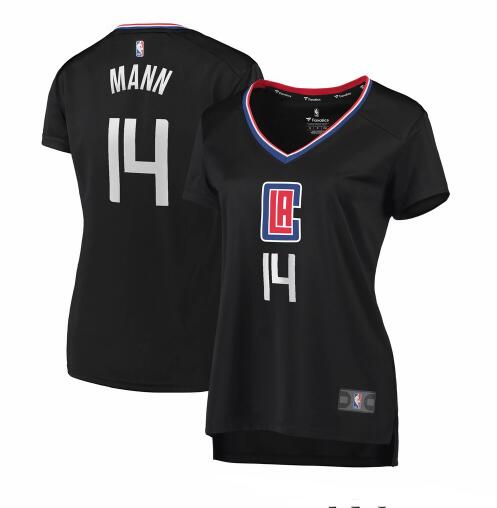 Camiseta baloncesto Terance Mann 14 statement edition Negro Los Angeles Clippers Mujer