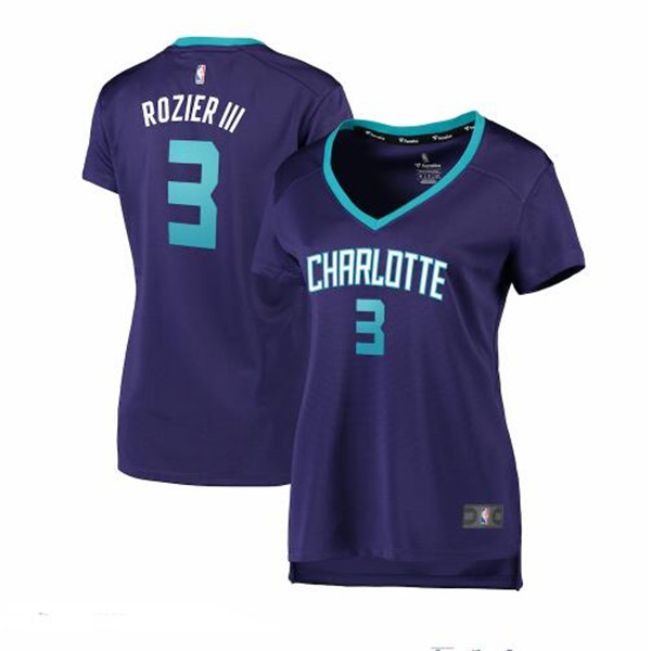 Camiseta baloncesto Terry Rozier 3 statement edition Púrpura Charlotte Hornets Mujer