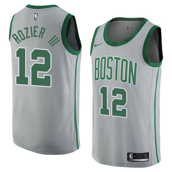 Camiseta baloncesto Terry Rozier III 12 Ciudad 2018 Gris Boston Celtics Hombre
