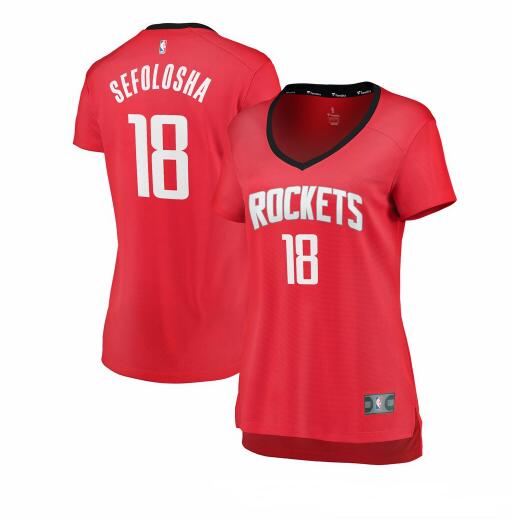 Camiseta baloncesto Thabo Sefolosha 18 icon edition Rojo Houston Rockets Mujer