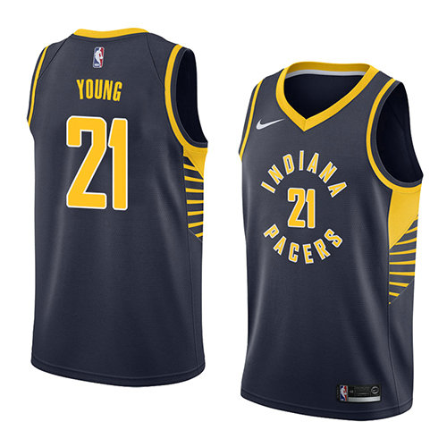 Camiseta baloncesto Thaddeus Young 21 Icon 2018 Azul Indiana Pacers Hombre