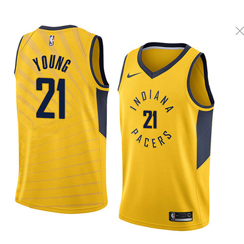 Camiseta baloncesto Thaddeus Young 21 Statement 2018 Amarillo Indiana Pacers Hombre