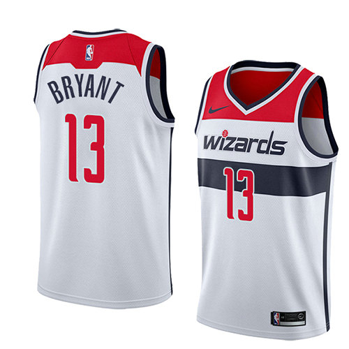 Camiseta baloncesto Thomas Bryant 13 Association 2018 Blanco Washington Wizards Hombre