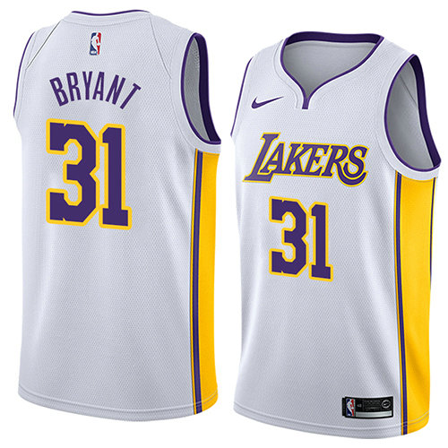 Camiseta baloncesto Thomas Bryant 31 Association 2018 Blanco Los Angeles Lakers Hombre