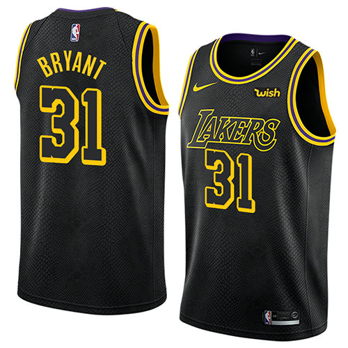 Camiseta baloncesto Thomas Bryant 31 Ciudad 2018 Negro Los Angeles Lakers Hombre
