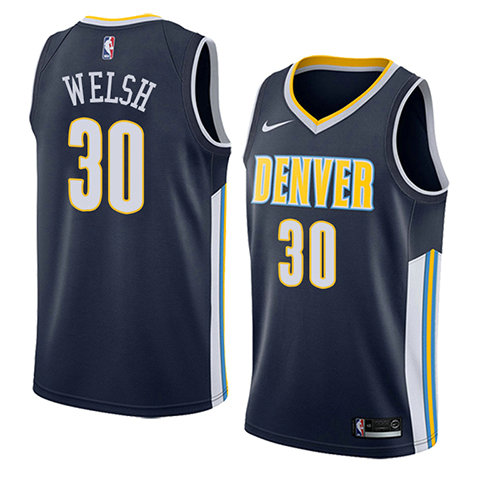 Camiseta baloncesto Thomas Welsh 30 Icon 2018 Azul Denver Nuggets Hombre