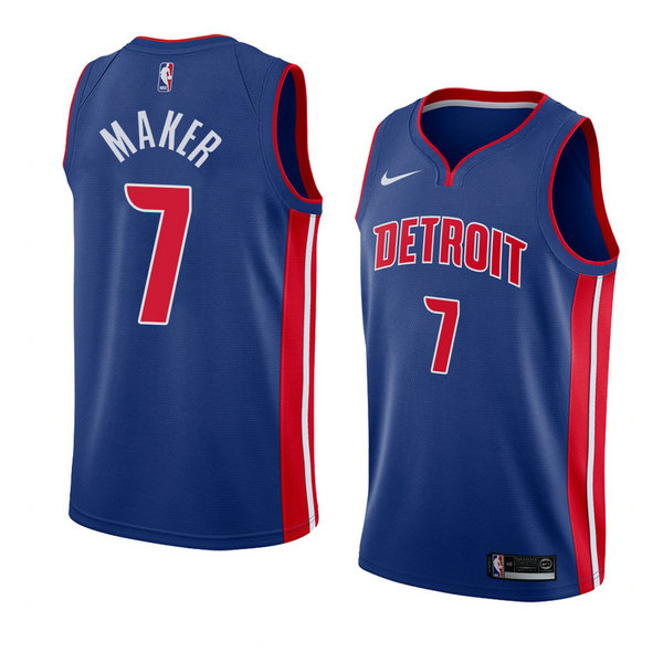 Camiseta baloncesto Thon Maker 7 Icon 2018 Azul Detroit Pistons Hombre