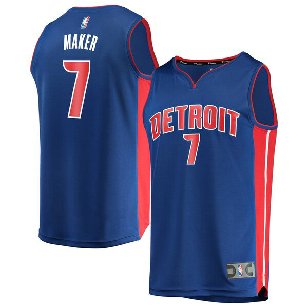 Camiseta baloncesto Thon Maker 7 Icon Edition Azul Detroit Pistons Hombre
