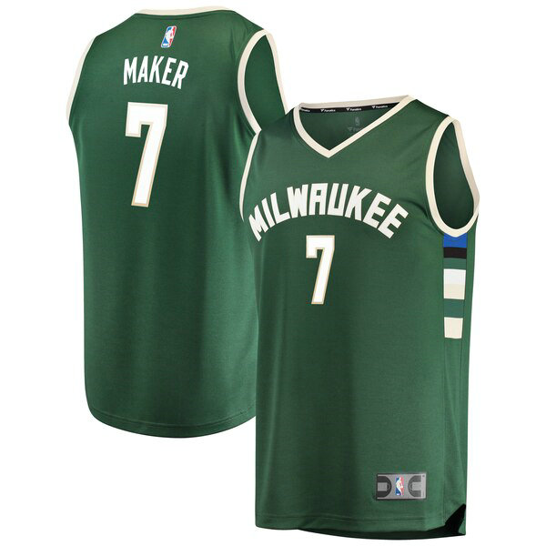 Camiseta baloncesto Thon Maker 7 Icon Edition Verde Milwaukee Bucks Nino
