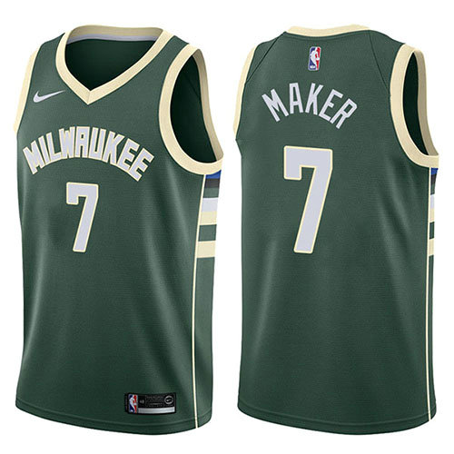 Camiseta baloncesto Thon Maker 7 Swingman Icon 2017-18 Verde Milwaukee Bucks Hombre