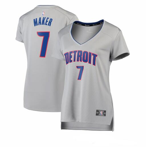 Camiseta baloncesto Thon Maker 7 statement edition Gris Detroit Pistons Mujer