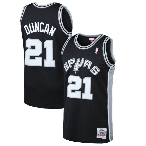 Camiseta baloncesto Tim Duncan 21 1998-1999 Classics Swingman Negro San Antonio Spurs Hombre