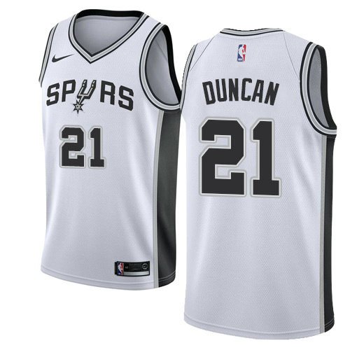 Camiseta baloncesto Tim Duncan 21 Association 2017-18 Blanco San Antonio Spurs Hombre