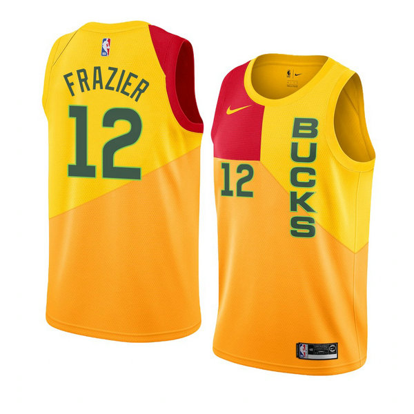 Camiseta baloncesto Tim Frazier 12 Ciudad 2018-19 Amarillo Milwaukee Bucks Hombre