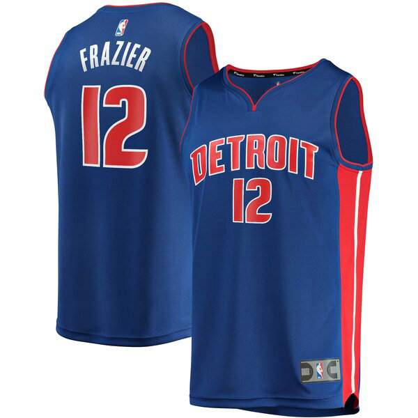 Camiseta baloncesto Tim Frazier 12 Icon Edition Azul Detroit Pistons Hombre
