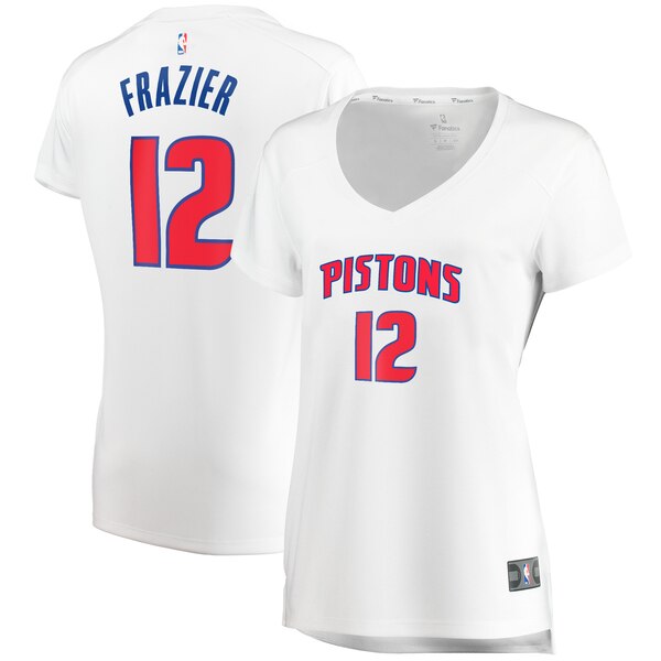 Camiseta baloncesto Tim Frazier 12 association edition Blanco Detroit Pistons Mujer