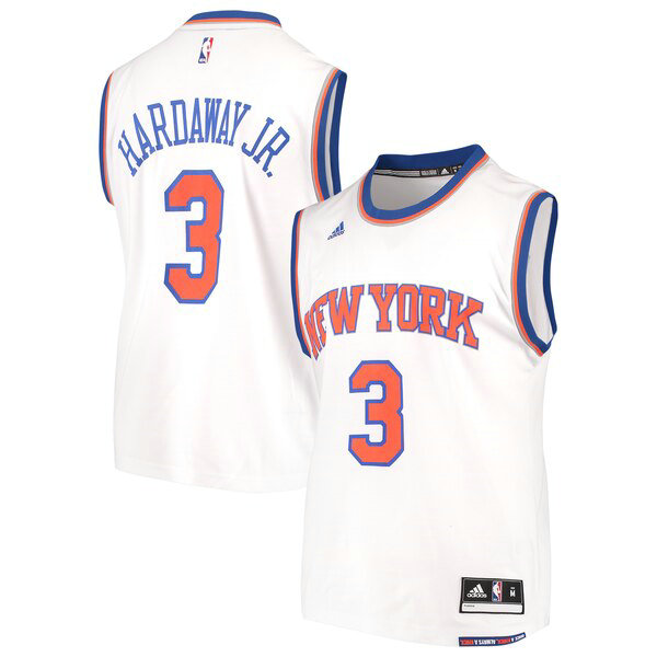 Camiseta baloncesto Tim Hardaway 3 Home Replica Blanco New York Knicks Hombre