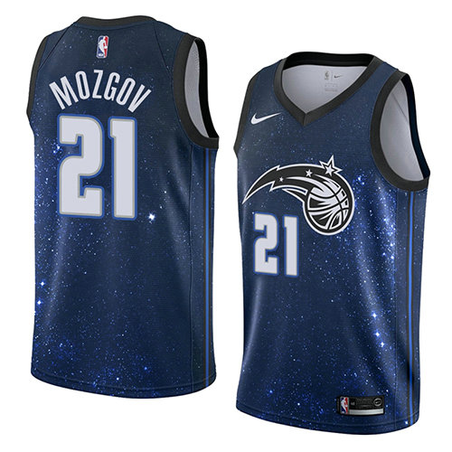 Camiseta baloncesto Timofey Mozgov 21 Ciudad 2018 Azul Orlando Magic Hombre