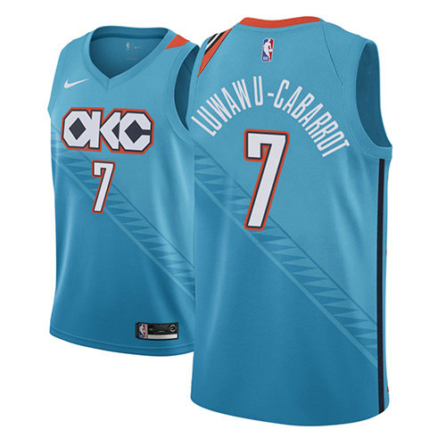 Camiseta baloncesto Timothe Luwawu-Cabarrot 7 Ciudad 2018-19 Azul Oklahoma City Thunder Hombre